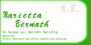 marietta bernath business card